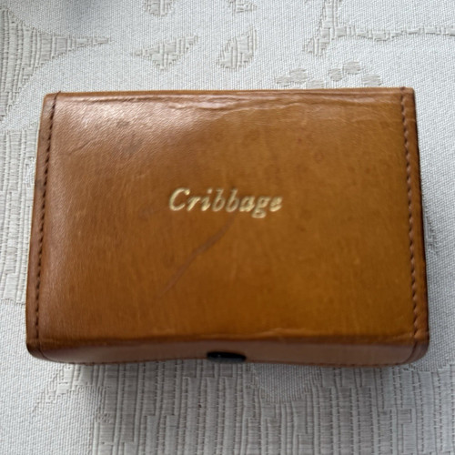 Cribbage travel set leather - cribbage,