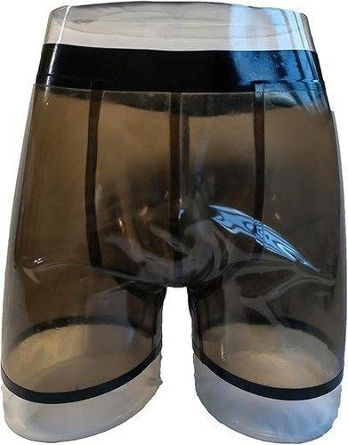 Black transparent men latex - black,