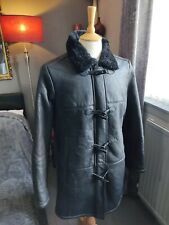 BESPOKE Shearling Sheepskin & Leather Flying Duffel Aviator Coat Jacket RRP£1300