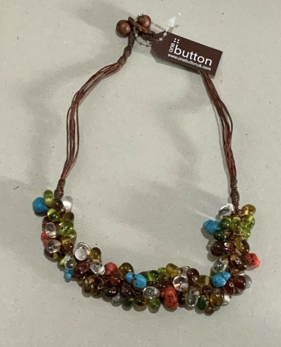 One button necklace costume - button,