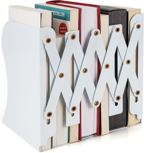 White bookends metal iron - bookends,