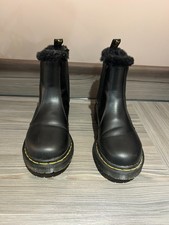 Dr Martens 2976 LEONORE FAUX FUR LINED LEATHER CHELSEA BOOTS