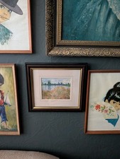 Claude Monet "wild poppies " nicely Framed  24 cmx 21 cm print