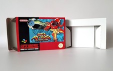 Super Metroid Redesign PAL Super Nintendo Empty Handmade Replacment Box & Tray