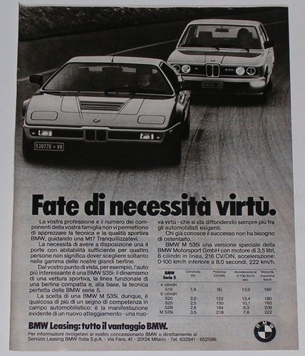 Advert advertising 1980 bmw - 1980,