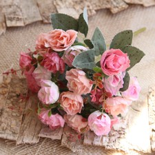 Silk Peony Artificial Fake Flowers Bunch Bouquet Home Wedding Party Garden Decor