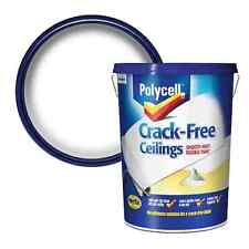 Polycell Crack Free Ceilings Smooth Matt Paint Pure Brilliant White 5L