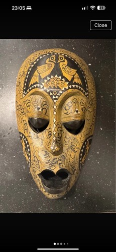 Vintage tribal hand - hand, carved