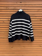ZARA Black White Stripe High