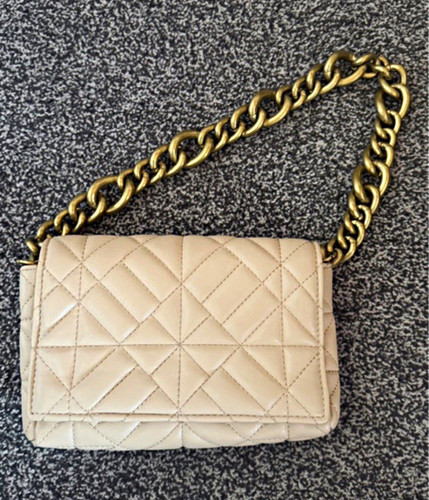Zara beige quilted - quilted, faux