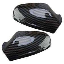 2x Carbon Fiber Look Rear View Mirror Cover Cap Fit for Opel Vauxhall Astra H pj