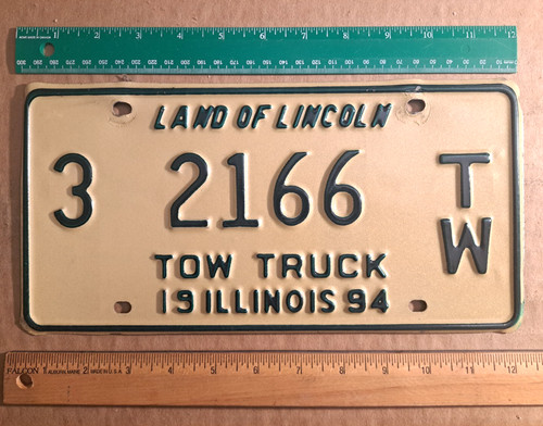 License plate illinois 1994 - license, illinois,