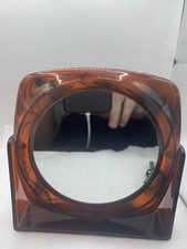 Vintage Acrylic Tabletop Vanity Double Sided Flipping Mirror Old Fashioned ZK