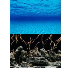 Marina Seascape/Natural Mystic Aquarium Fish Tank Background | 18" or 24" High