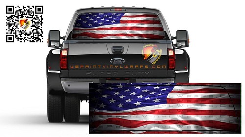 American flag wavy rear - american,