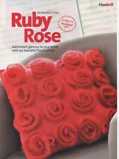 RUBY ROSE Cushion - Knitting Pattern- ROWAN WOOL COTTON & KIDSILK HAZE