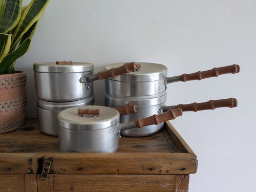 Vtg retro bamboo mirro - vtg,