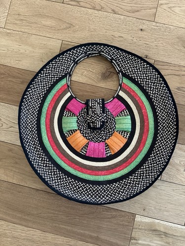 Colorful woven raffia large - woven,