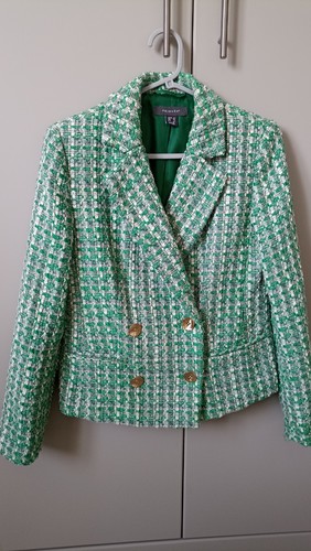 Primark green checked blazer - green,