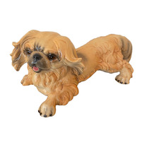 Vintage Goebel Pekingese Playful Puppy Large Ceramic Dog Figurine West Germany 