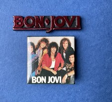 Bon Jovi Pin badges X2  rock Music Band Jon Bon Jovi Richie Sambora