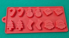 Novelty Christmas Silicone reusable Ice Cube or Chocolate Mould