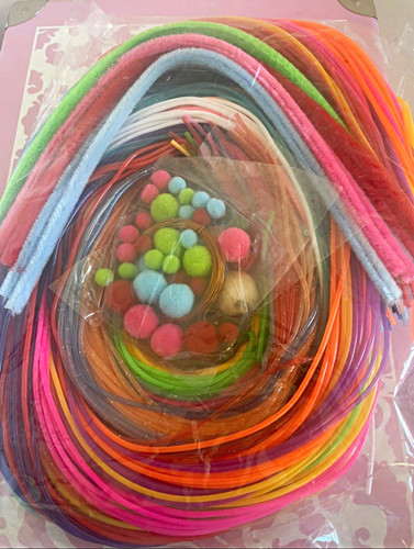 Multicolour plastic macrame - multicolour,