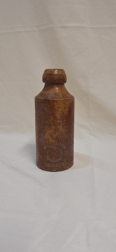 Antique stoneware stout bottle - stoneware,
