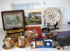 Job Lot House Clearance Mixed Lot Curios Bits & Bobs Used/New, Spitfire Picture.