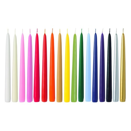 Pair solid coloured - coloured, tapered