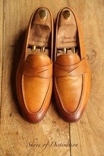 Magnanni Tan Brown Leather Shoes Penny Loafers Mens UK 7.5 US 8.5 EU 41.5