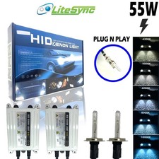 55W H7 H7R Xenon HID Conversion Kit Slim Ballast Headlight Bulbs Pair For Kia