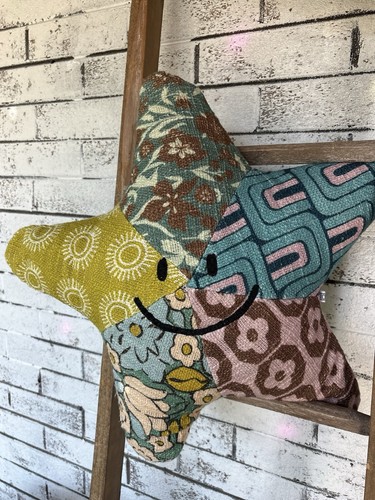 Patchwork boho smiley - , star