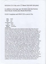 2016 Mazda CX-5 2.2 SKYACTIV-D Sport Nav manual Euro 6 (s/s) 5dr ESTATE Diesel