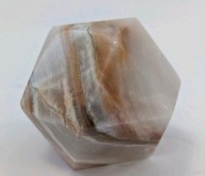 Onyx Marble Paperweight – Geometric Faceted Stone Ornament Gift