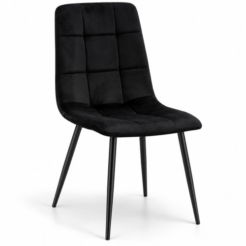 Black velvet dining - black, chair