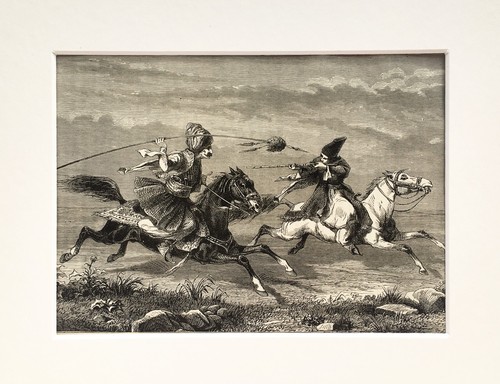 Persian huntsmen horseback - huntsmen,