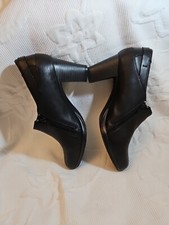 Clarks Black Leather Brynn Harper Soft Cushion Insole Boots Shoes UK 8 D