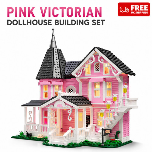 Pink victorian dollhouse - victorian,