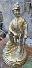 Solid Brass Coal Miner Figurine