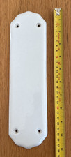 Ceramic Door Finger Plate 280mm c 75mm White 1970