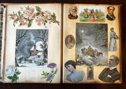 Victorian scrapbook album - scrapbook,