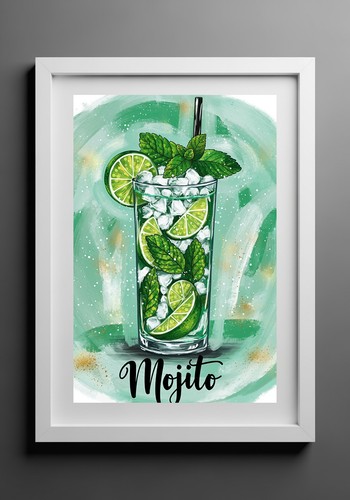 Mojito cocktail poster print - poster,