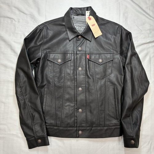 Levi faux leather trucker - levi's,