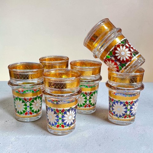Moroccan tea glasses set - tea,