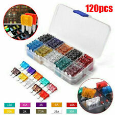 120Pcs Mini Blade Fuses Boxed Assorted Car Van Bike Fuse Set 5 10 15 20 25 30A