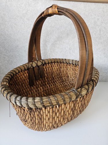 Vintage hand woven gathering - woven,