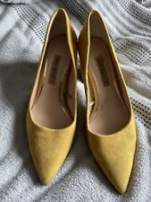 Zara Yellow Chunky Heel Shoe 6