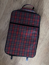 Small red checker trolly case