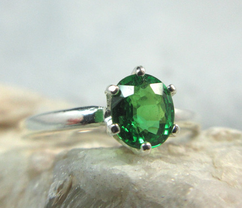 Tsavorite garnet ring - garnet,